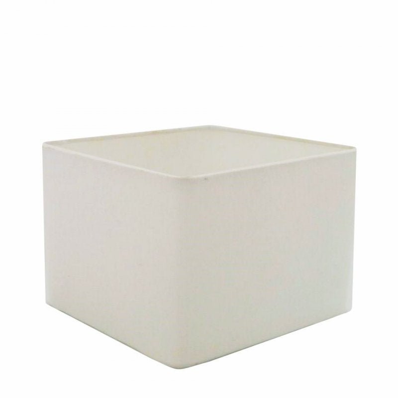 Cupula em Tecido Quadrada Abajur Luminária CP-4270 30/35x35cm Branco