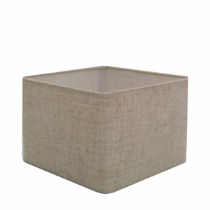 Cupula em Tecido Quadrada Abajur Luminária CP-4270 30/35x35cm Rustico