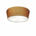 Ver imagem 1 de Plafon Cone Md-3003 Cupula Tecido 12/40x35cm Palha
