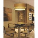Ver imagem 2 de Lustre Pendente Duplo Cilindrico Md-4082 Cupula Tecido 25/60x50cm Palha / Palha