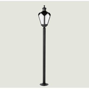 Poste para Jardim Colonial Sinha Alumínio Preto 1.10m 2002 Incolustre