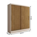Ver imagem 5 de Guarda-roupa Solteiro Swift 2 Portas 2 Gavetas Branco/cinamomo - Panorama Móveis