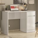 Ver imagem 1 de Escrivaninha Amora Moderno 1 Gaveta MDP 109cm Branco Demóbile