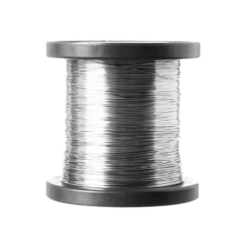 1 Kg de Linha de aço inox polido brilhante mole 0,60 mm 450 Mt