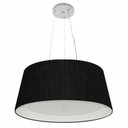 Ver imagem 1 de Lustre Pendente Cone Md-4015 Cupula Duplo Tecido 25/60x50cm Preto / Branco