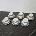 Ver imagem 5 de Conjunto Xícaras Café 80ml - Branco Arte Azul 80ml.