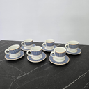 Ver imagem 2 de Conjunto Xícaras Café 80ml - Branco Arte Azul 80ml.