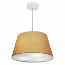 Ver imagem 1 de Lustre Pendente Cone Md-4021 Cupula Tecido 21/40x30cm Palha