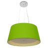 Lustre Pendente Cone Md-4144 Cupula Duplo Tecido 25/50x40cm Verde Limao / Bege - 1
