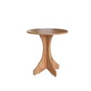 Ver imagem 1 de Mesa Lateral Redonda Madeira Maciça 60cm Geovani Amêndoa Mlr60