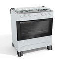 Ver imagem 1 de Fogão 5 Bocas a Gás Mueller com Acendimento Automático e Forno 81,6l Branco Bivolt - Mfi5bb