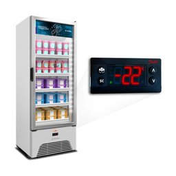 Freezer Vertical Porta de Vidro Sorvetes e Congelados 497L VF50AH Optima Branca 220v - Metalfrio - 5