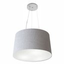 Ver imagem 1 de Lustre Pendente Cone Md-4153 Cupula Tecido 30/45x40cm Rustico Cinza