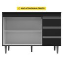Ver imagem 3 de Balcão Gabinete De Pia 100cm Sem Tampo 2 Portas Preto