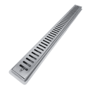 Ver imagem 2 de Ralo Linear 5x70 Inox Escamoteavel Coletor Raso 3cm Banheiro Cinza