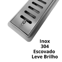 Ver imagem 4 de Ralo Linear 5x70 Inox Escamoteavel Coletor Raso 3cm Banheiro Cinza