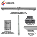Ver imagem 7 de Ralo Linear 5x70 Inox Escamoteavel Coletor Raso 3cm Banheiro Cinza