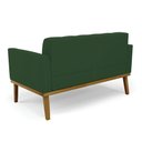 Ver mais imagens de Conjunto Poltrona e Namoradeira Decorativas Karen Pés Fixo em Madeira Castanho Veludo Verde Esmerald