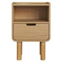 Ver imagem 2 de Mesa de Cabeceira Luara Hanover A10 1 Gaveta MDF Moderno Amadeirado Mpozenato