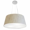 Ver imagem 1 de Lustre Pendente Cone Md-4062 Cupula Tecido 25/60x50cm Rustico Bege