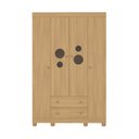 Ver imagem 7 de Guarda-roupa Infantil 122cm com Vidro 4 Portas e 2 Gavetas Bombom Multimóveis Mp4463 Madeirado