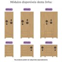 Ver imagem 6 de Guarda-roupa Infantil 122cm com Vidro 4 Portas e 2 Gavetas Bombom Multimóveis Mp4463 Madeirado