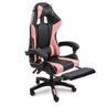 Cadeira Gamer Stillus Ergonômica com Apoio para Os Pés - Preto e Rosa - 1
