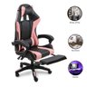 Cadeira Gamer Stillus Ergonômica com Apoio para Os Pés - Preto e Rosa - 6