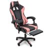 Cadeira Gamer Stillus Ergonômica com Apoio para Os Pés - Preto e Rosa - 8