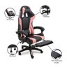 Cadeira Gamer Stillus Ergonômica com Apoio para Os Pés - Preto e Rosa - 2