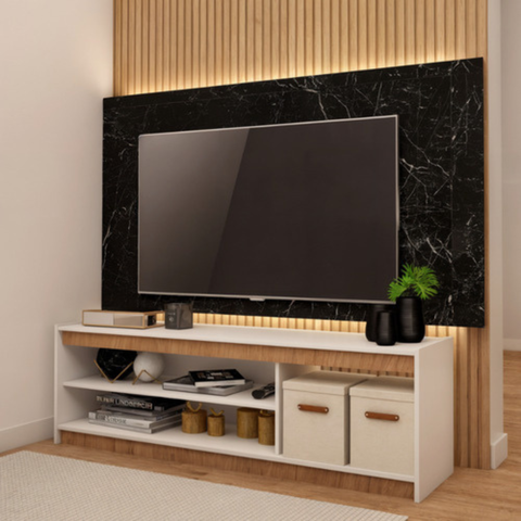 Rack com Prateleira Viena 130cm para TV 50" Byhouse