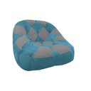 Ver imagem 1 de Poltrona Paloma Escritório Sala Pé Plástico Suede Azul Turquesa e Suede Cinza - Dominic Decor