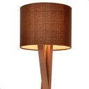 Ver imagem 3 de Luminária de Chão Paris com Pés de Madeira e Tecido Sapucaia Marrom 158cm