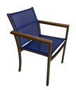 Ver imagem 3 de Jogo de Mesa Jantar 1,50m 6 Cadeiras Jardim Amélia Tela Sling Azul