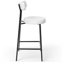Ver imagem 6 de Kit 05 Banquetas Baixas para Cozinha Sala de Jantar Bar Bancada Milão L02 Facto Branco - lyam decor
