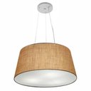 Ver imagem 1 de Lustre Pendente Cone Md-4048 Cupula Tecido 21/50x40cm Palha