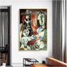 Quadro Decorativo Pablo Picasso Pintura De Uma Familia:60x40 cm/PRETA - 5