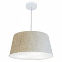 Ver imagem 1 de Lustre Pendente Cone Md-4050 Cupula Tecido 21/50x40 Rustico Bege
