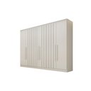 Ver imagem 3 de Guarda Roupa Casal 6 Portas (4 Ripadas) e 4 Gavetas Oxford Off White - Europa