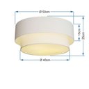 Ver imagem 3 de Kit/1 Plafon Md-3017 e 1 Pendente Md-4061 Cupula 50x40cm