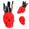 Caveira 3D Porta caneta, lápis, pincel - Vermelho - 1