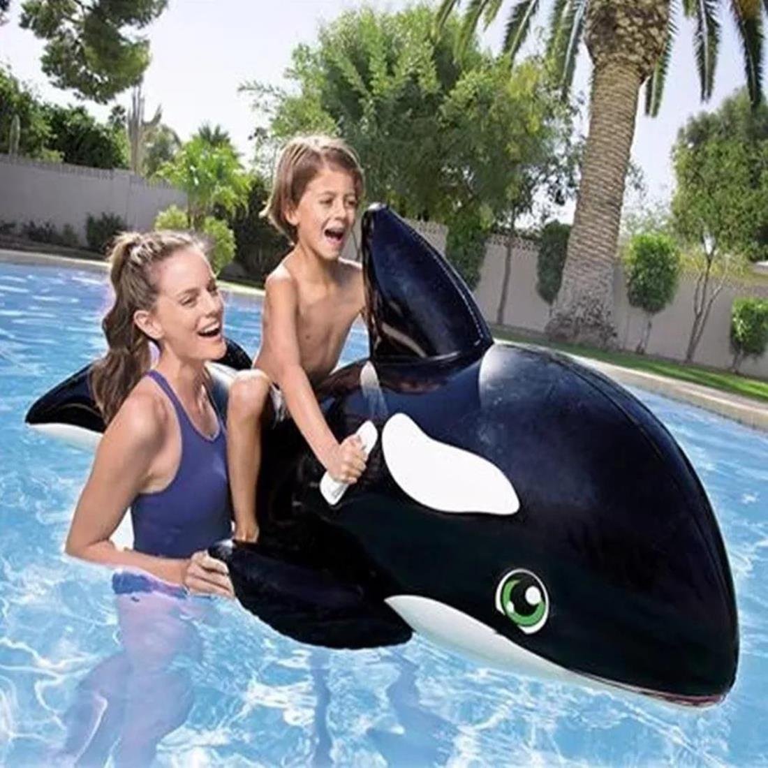 Bóia Inflável Baleia Gigante Infantil Piscina Praia + Bomba - 6