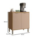Ver imagem 4 de Balcão de Cozinha 80 Cm Colors 2 Portas 100% Mdf Freijó/pinole - Kits Paraná