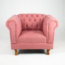 Ver imagem 4 de Poltrona Chesterfield Capitone Suede Rosa Decorativa / Sala, Tv, Estar, Recepção