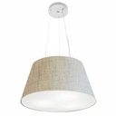Ver imagem 1 de Lustre Pendente Cone Md-4001 Cupula Tecido 21/40x30cm Rustico Bege