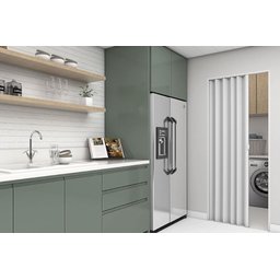 Porta Sanfonada 80 X 210cm Branco Plasbil - 3