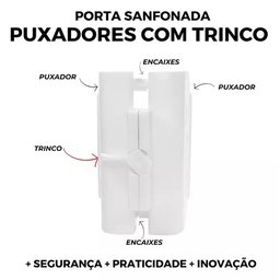 Porta Sanfonada 80 X 210cm Branco Plasbil - 5