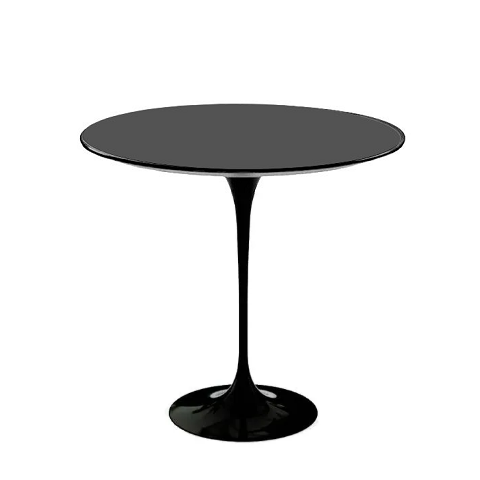Mesa de Jantar Tulipa Saarinen Redonda 70cm - Laqueada - Preto