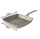Ver imagem 2 de Mimo Style Grill Sartin Champanhe 24cm/1,2L - Estrutura em Alumínio Revestida em Cerâmica, Base Alto