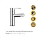 Ver imagem 2 de Torneira Misturador Monocomando Aqua 28751 Cromado Vitta